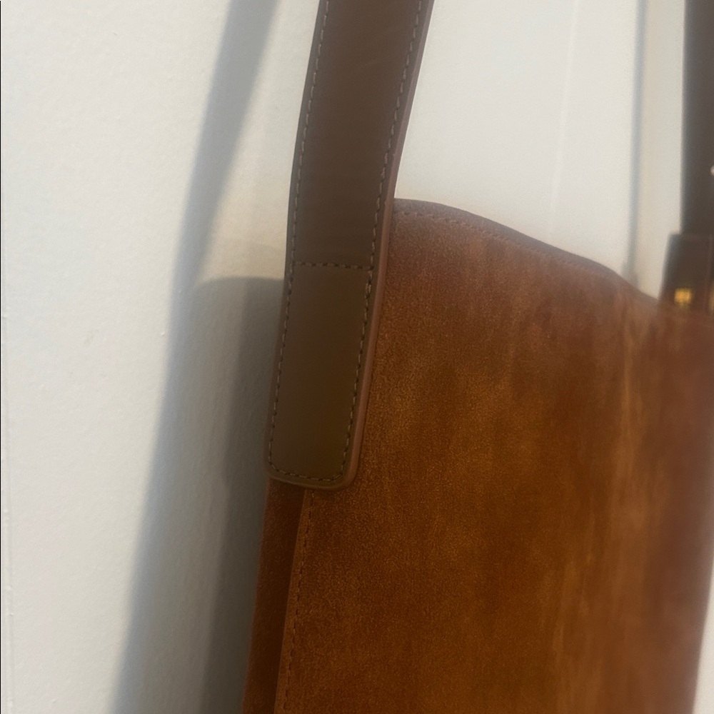 Quince Italian Leather Crossbody Bag Brown Minimalist Classic - Picture 7 of 8